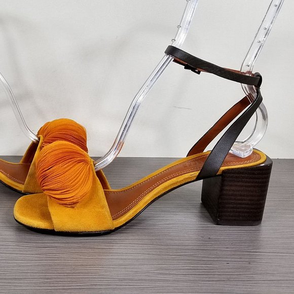 Mercedes Castillo Riza Block Heel Sandal, Tangerine, Womens Size 6.5 US / 36.5 - Picture 7 of 12